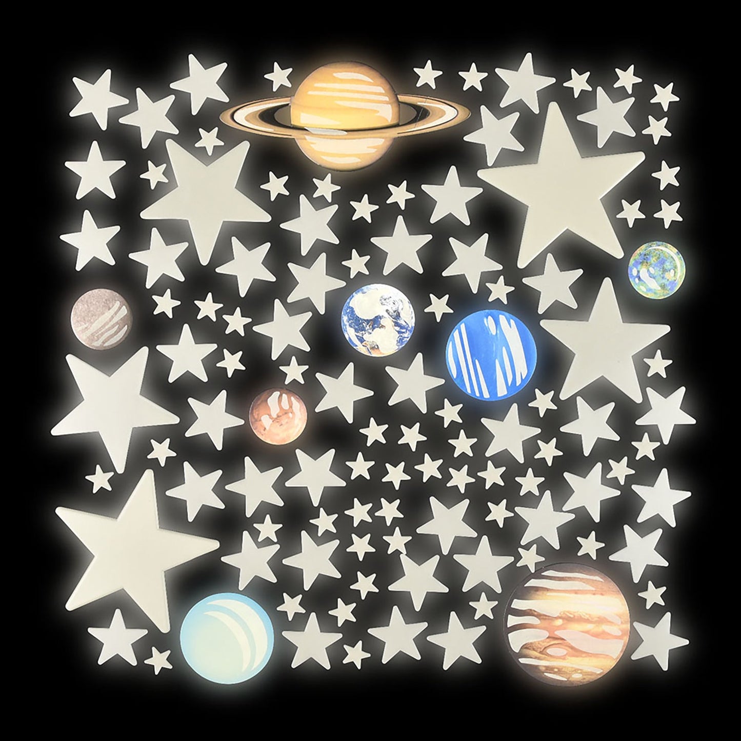 Glow In The Dark Super Nova & Planets 100 Piece Set