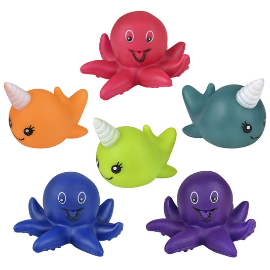 Rubber Sea Life Creatures - 3 Inch - 48 Count