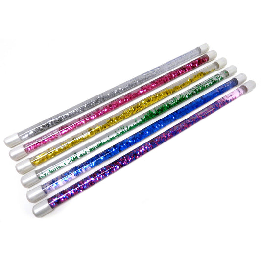 Water Glitter Batons - Assorted Colors - 12 Count