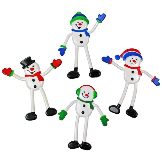 Bendable Snowmen Figures - 24 Count