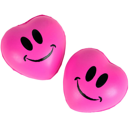 Mini Relaxable Smiley Hearts - 24 Count