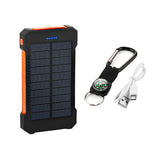 Solar Power Bank Waterproof 10000mAh With Compass/LED